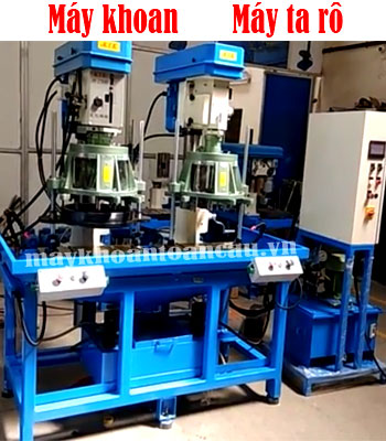Máy khan và ta rô kết hợp chung bàn loại tự động