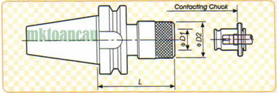 Kích thước đầu cặp mũi ta rô chuôi can BT50 BT40