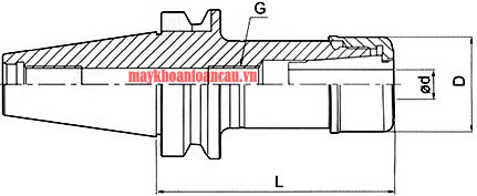 Kích thước chuôi côn MT30 MT40 loại SK