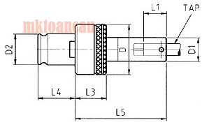 Collet kẹp mũi ta rô loại dài Trademax Đài Loan