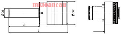 Đuôi cán ta rô kiểu trụ có bù trừ D20 D32