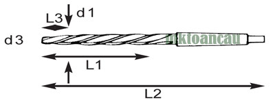 Mũi khoét doa lỗ nhỏ ra lớn đuôi côn MT1, MT2, MT3, MT4