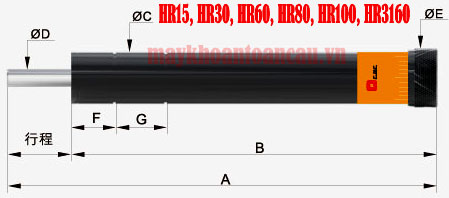 Thông số ben thủy lực seri HR C-JAC