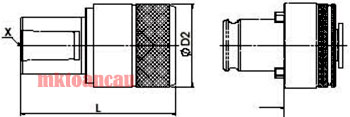 Đầu chuyển côn qua Collet ta rô kiểu lắp nhanh Chumpower